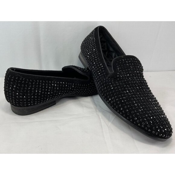 New! STEVE MADDEN CAVIRR BLACK 9.5/men/Slip-on. /Rhinestone embellished. main image 5